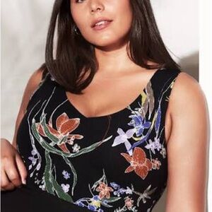 Knix Floral Print LuxeLift Tank Top - Black